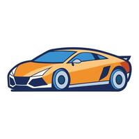 Sleek and Modern Car Icon Isolated on a White Background vector