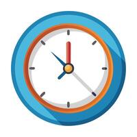 Round Clock Icon Isolated on a White Background and Time Concept vector