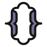 Curly Brackets Icon in Flat Style and Programming Concept vector