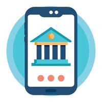 Mobile Banking App Interface Icon and Digital Banking Concept vector