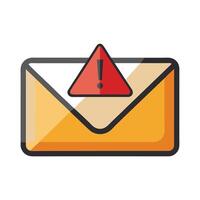Minimalist Envelope Icon with an Alert and Email Concept vector