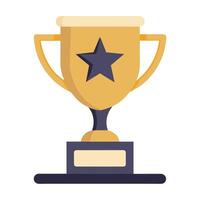 Trophy Icon with a Star Symbol and Employee Recognition Concept vector