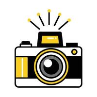 Camera Flash Icon with a Burst of Light and Flash Concept vector