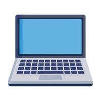 Flat Rectangular Laptop Icon with a Simple Design and Laptop Concept vector