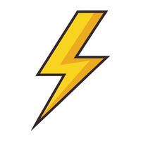 Lightning Bolt Icon Isolated on a White Background and Lightning Concept vector