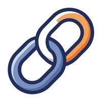 Chain Link Icon Symbolizing Connectivity and Link Concept vector