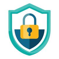 Secure Lock Icon with a Modern Design and Lock Concept vector