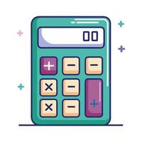 Calculator Icon with Mathematical Symbols and Math Concept vector