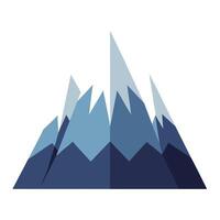 Simple Mountain Peak Icon with Snow and Mountain Concept vector