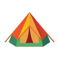 Camping Tent Icon Isolated on a White Background and Outdoor Tent Concept vector