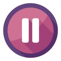 Pause Button Icon in a Circle and Pause Button Concept vector