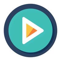Triangular Play Button Icon and Play Button Concept vector