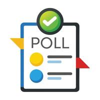 Survey or Poll Icon with Multiple Options and Poll Concept vector