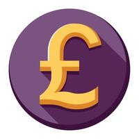 Modern Pound Currency Symbol Icon and Pound Symbol Concept vector