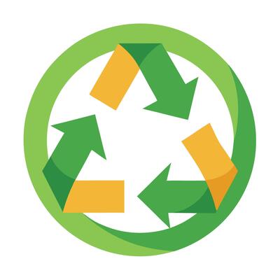 Universal Recycling Symbol Icon and Recycle Symbol Concept