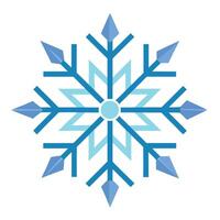 Minimalistic Snowflake Icon and Snowflake Concept vector