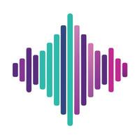 Stylized Sound Wave Icon and Sound Wave Concept vector
