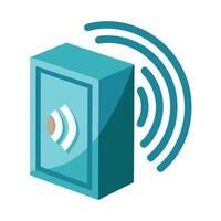 Modern Speaker Icon with Sound Emission and Speaker Concept vector