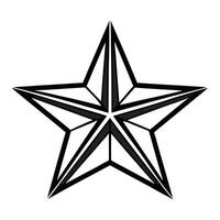 Five-Pointed Star Icon with Clean Lines and Star Concept vector