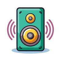 Sound Speaker Icon with Sound Waves and Speaker Concept vector