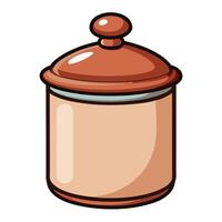 Spice Jar Icon with a Lid and Spice Jar Concept vector