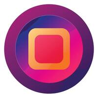 Square Stop Button Icon and Stop Button Concept vector
