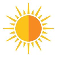 Basic Circle Icon with Small Rays and Sun Concept vector