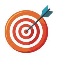 Bullseye Target Icon with an Arrow and Target Concept vector