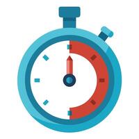 Stopwatch Icon with Clean Flat Design Clock and Timer Concept vector