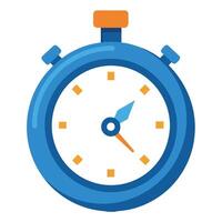 Stopwatch Icon with Clean Flat Design Clock with Timer Concept vector