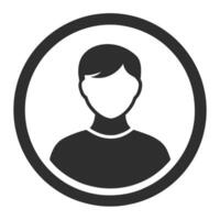 Silhouette Style User Profile Icon and User Profile Concept vector