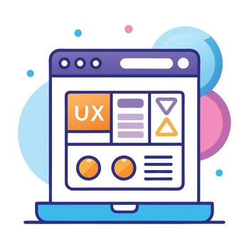diseño interfaz icono con clicable elementos y ux ui concepto vector