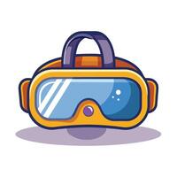 VR Headset Icon with an Immersive Environment and Virtual Reality Concept vector