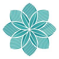 Modern Angled Stripe Petal Blossom with Sharp Definition and Flower Concept vector