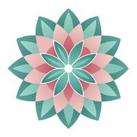 Elegant Soft Geometry Arc Petaled Blossom and Flower Concept vector