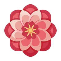 Elegant Asymmetrical Bloom with Modern Design and Flower Concept vector