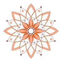 Pure Geometry Circle and Dot Flower and Flower Concept vector