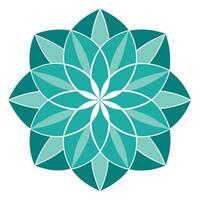 Creative Circular Fragment Petal Blossom with Geometric Touch and Flower Concept vector
