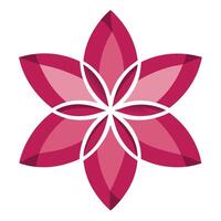 Simple Crisscross Petal Flower with Elegant Simplicity and Flower Concept vector