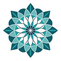 Modern Circular Fragment Petal Blossom with Geometric Touch and Flower Concept vector