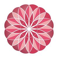 Elegant Circular Fragment Petal Blossom with Geometric Touch and Flower Concept vector