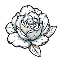 Textured Cross Hatch Blossom with Minimalism and Flower Concept vector