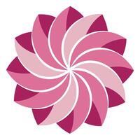 Modern Curved Line Petal Flower with Organic Flow and Flower Concept vector