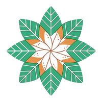 Broken Symmetry Dashed Line Flower and Flower Concept vector