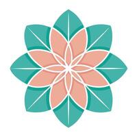 Elegant Diagonal Line Petal Flower with Structured Elegance and Flower Concept vector