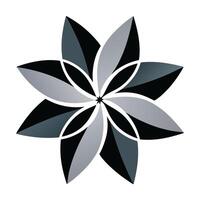 Modern Diagonal Slash Petal Flower with Bold Simplicity and Flower Concept vector