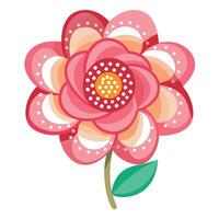 Subtle Definition Dotted Edge Flower and Flower Concept vector