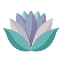 Soft Feather Like Petal Flower with Gentle Curves and Flower Concept vector