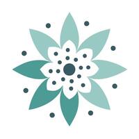 Creative Floating Dot Petal Flower with Airy Minimalism and Flower Concept vector