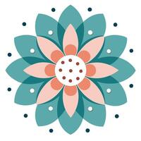 Elegant Floating Dot Petal Flower with Airy Minimalism and Flower Concept vector